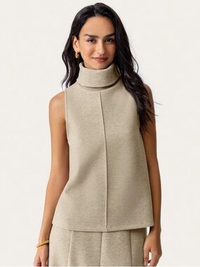 FuzzLuxe Turtle Neck Split Hem Top